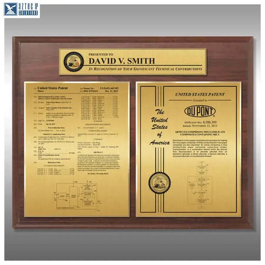 Layout 1 | Patent Front Page - Patent award plaque