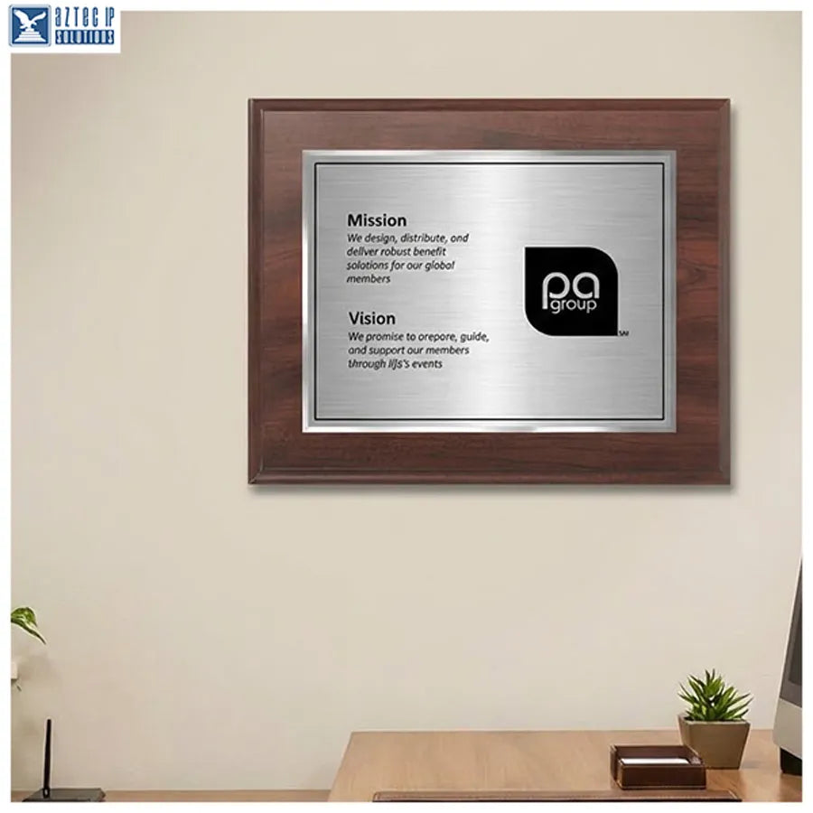 Cherry Wood Office Plaque