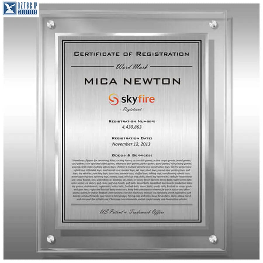 Lucite Trademark displays