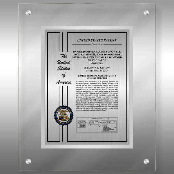 CL1-EZ22 Silver Patent Certificate
