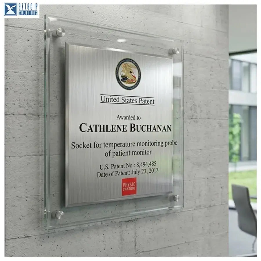floating patent plaque