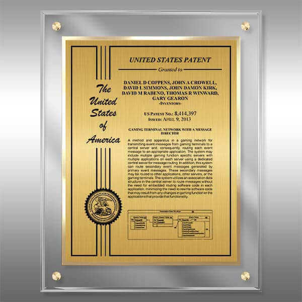 CL1-EZ14 Gold Layout Certificate Patent