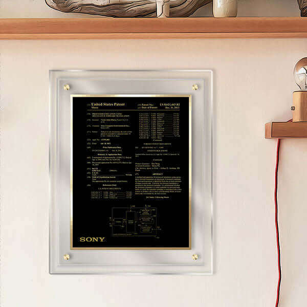 Double Lucite Plaque on Wall