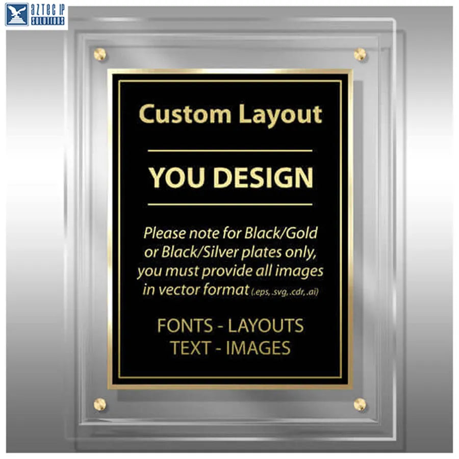 Custom business plaque