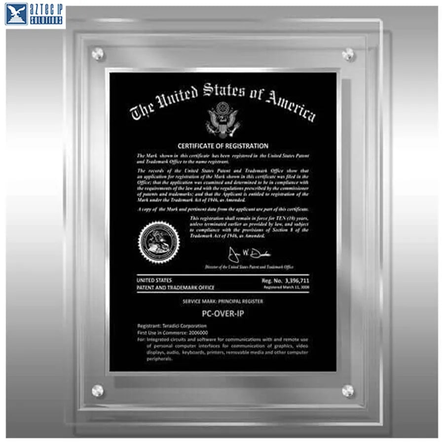 TransLucite acrylic plaque