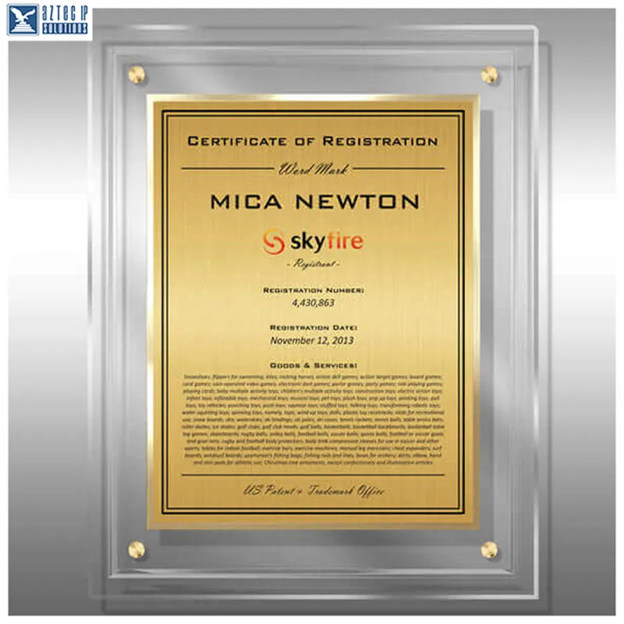 Lucite Trademark displays