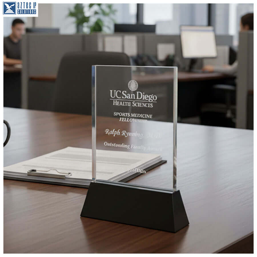 Optical crystal trophy