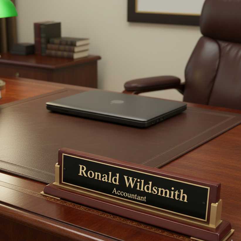 Executive name plaque