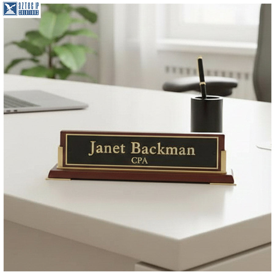 Rosewood name plate