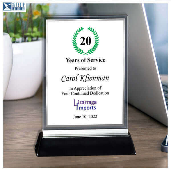 employee milestone trophy