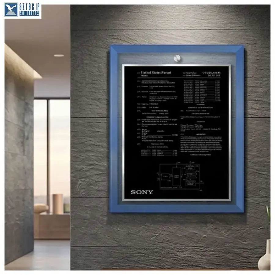 Engraved patent plaque