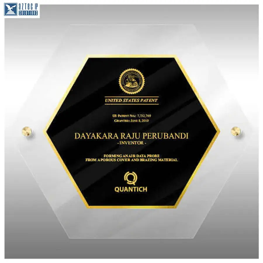 Lucite recognition plaque