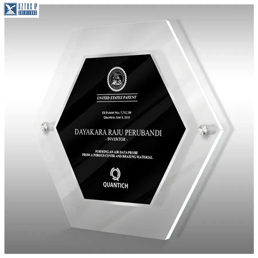Lucite recognition plaque