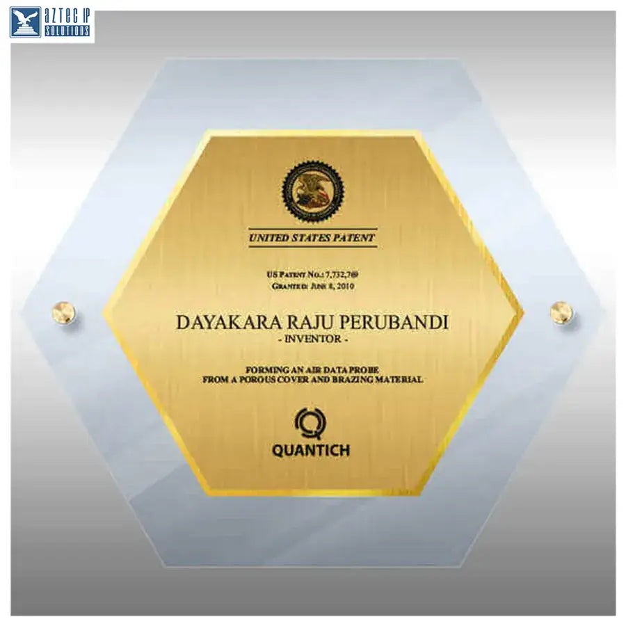 hexagonal plaque