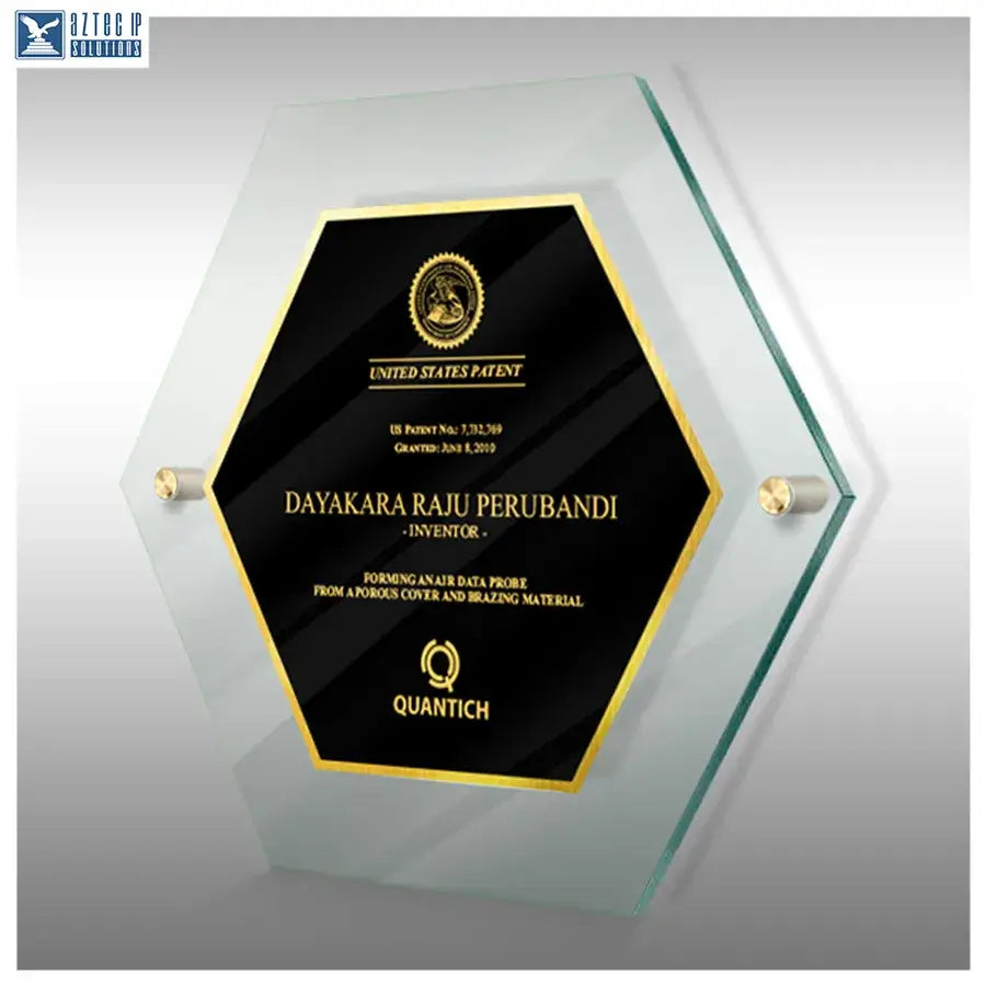 Hexagon recognition plaque