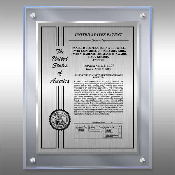  IceBlue Lucite® IB-L1-EZ12 Silver Certificate