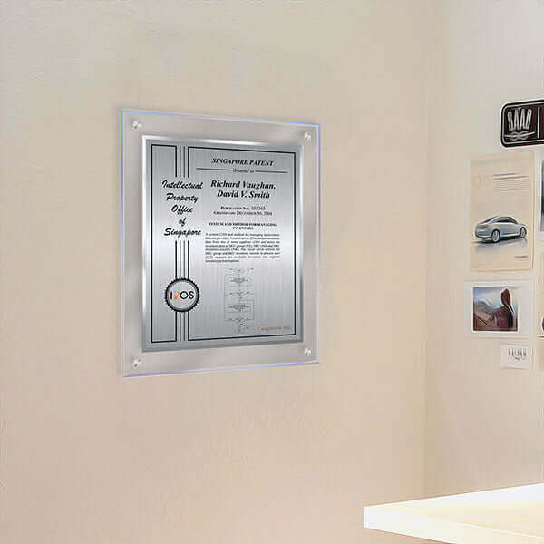 IceBlue Lucite® IB-L1-EZ12 Wall Silver