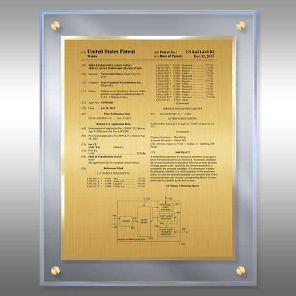 IceBlue Lucite® IB-L1-EZ12 Gold Front Page