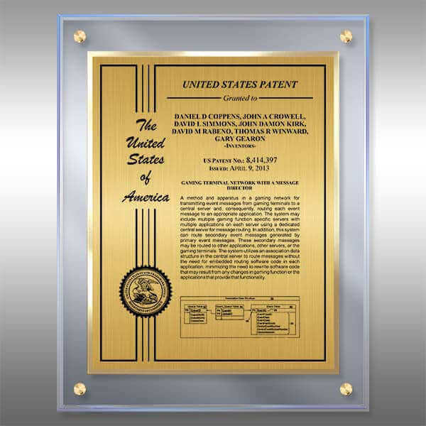 IC1-EZ14 Gold Ice Blue Patent Certificate
