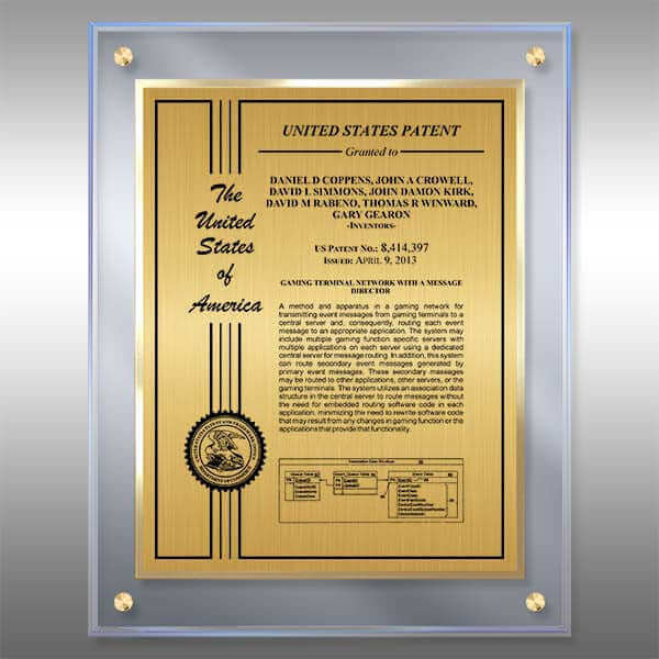 IceBlue Lucite® IB-L1-EZ12 Gold Certificate