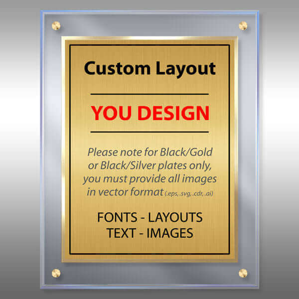 IceBlue Lucite® IB-L1-EZ12 Gold Custom