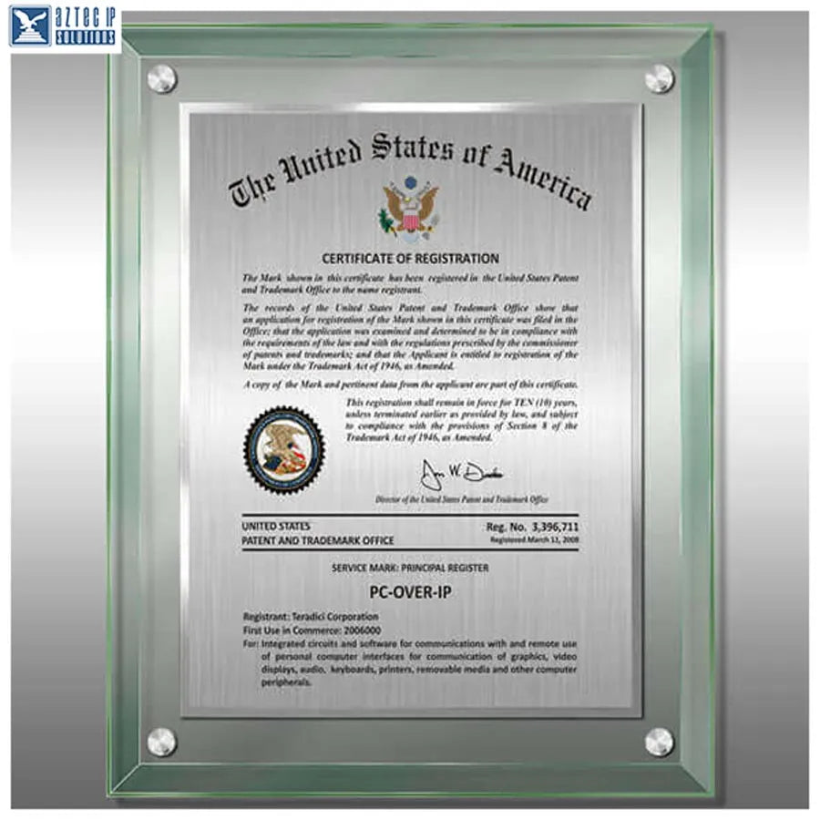 Glass Trademark Plaques