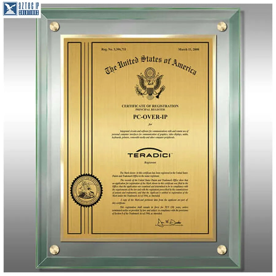 Glass Trademark Plaques