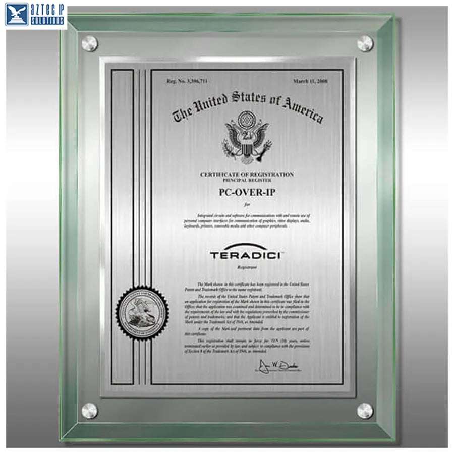 Glass Trademark Plaques