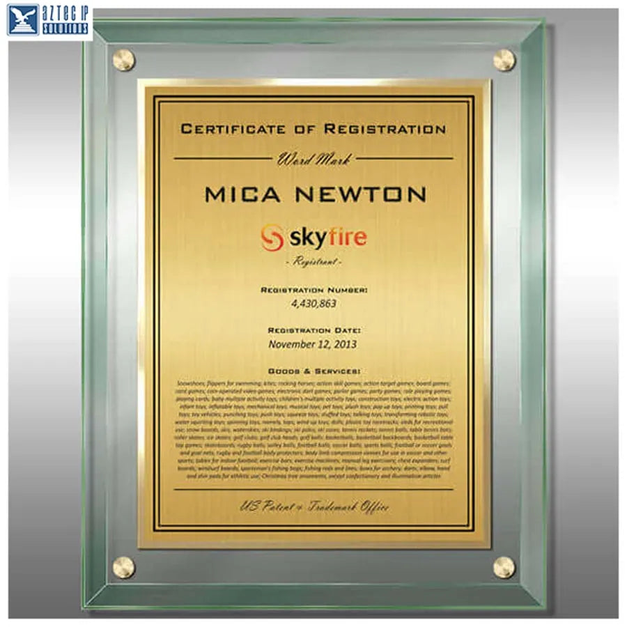 Glass Trademark Plaques