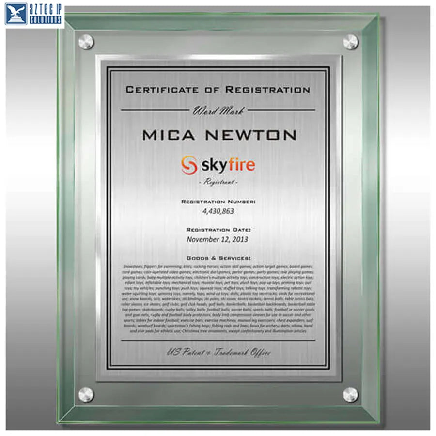 Glass Trademark Plaques