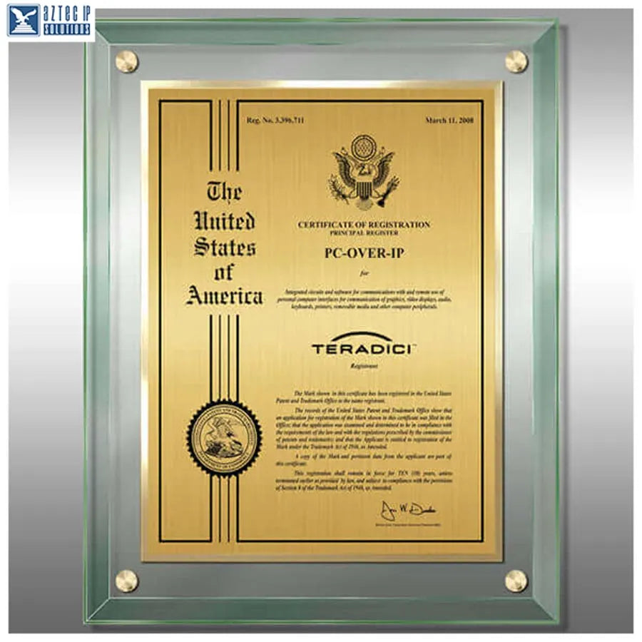 Glass Trademark Plaques