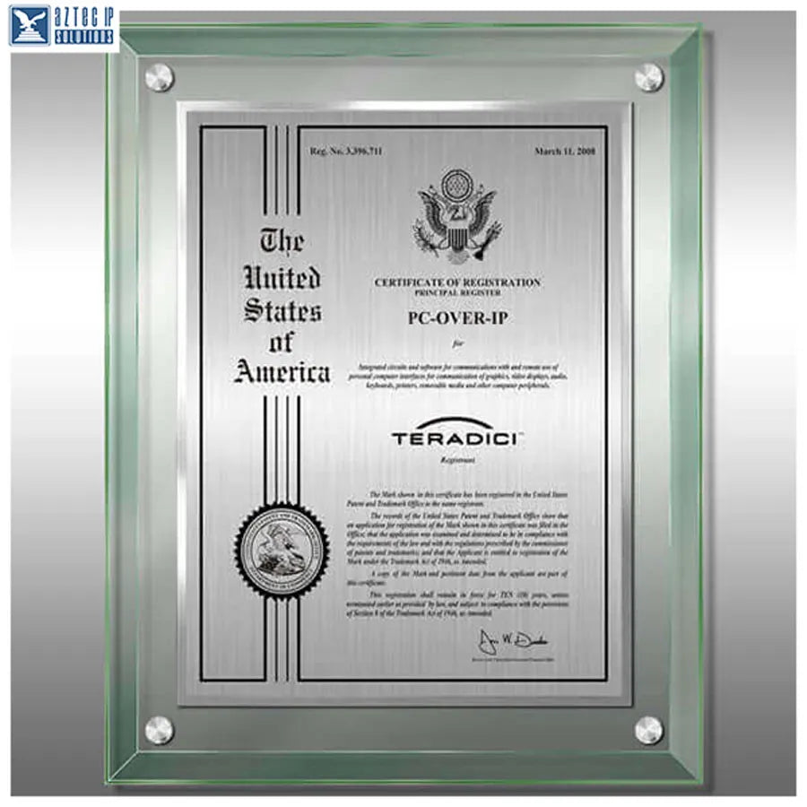 Glass Trademark Plaques
