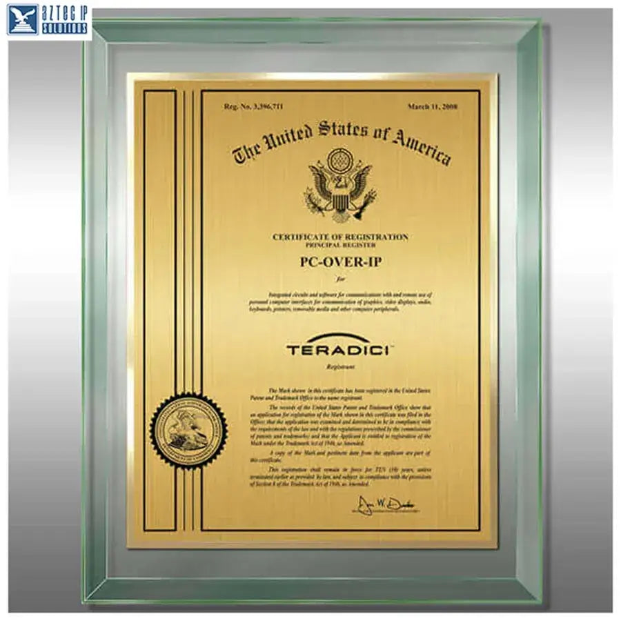 jade glass plaque