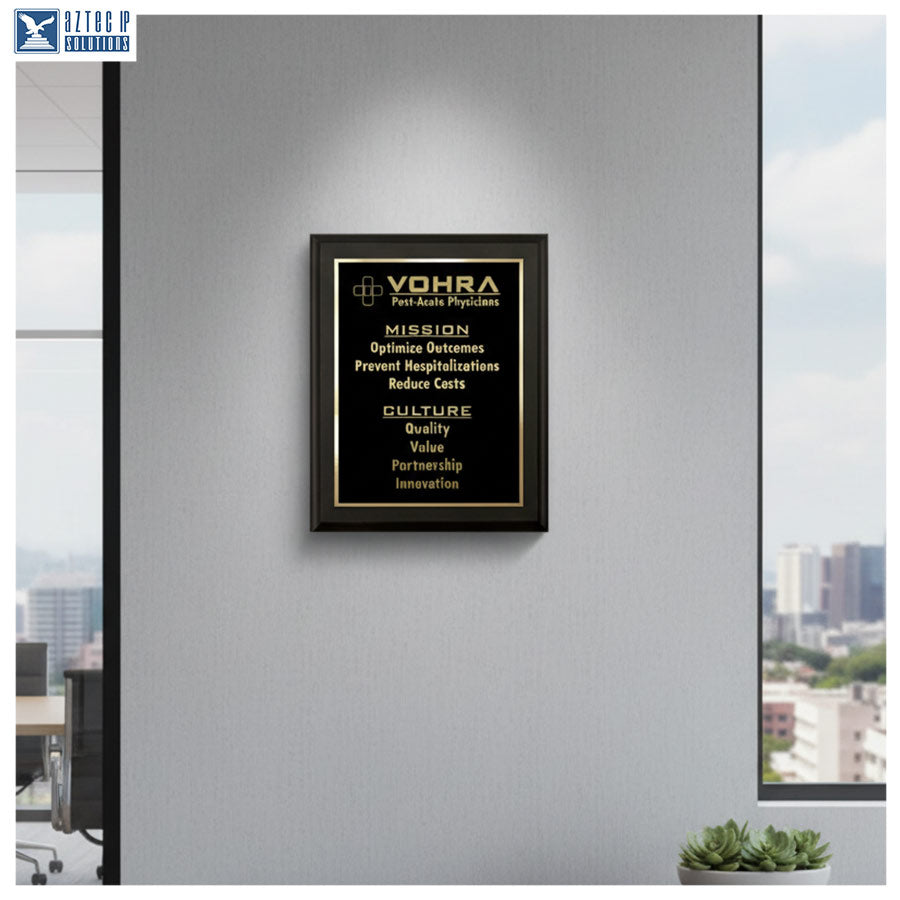 Mission Statement Plaque - Matte Black MB-MS15BBS