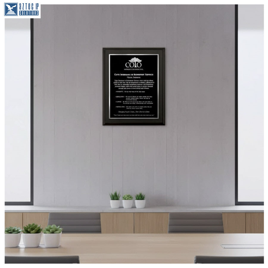 Mission Statement Plaque - Matte Black MB-MS15BBS