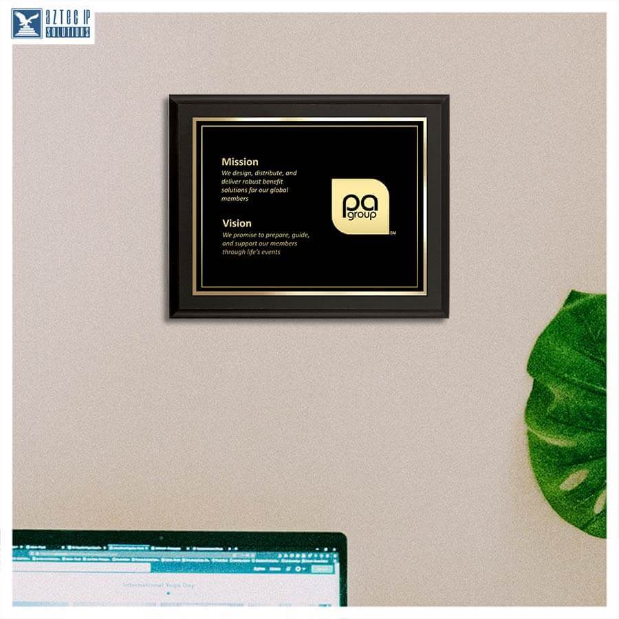 Mission Statement Plaque - Matte Black MB-MS15BBS