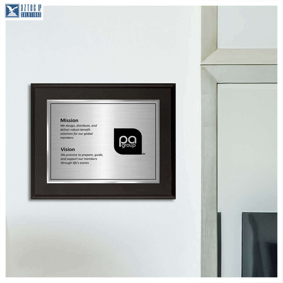 Mission Statement Plaque - Matte Black MB-MS20