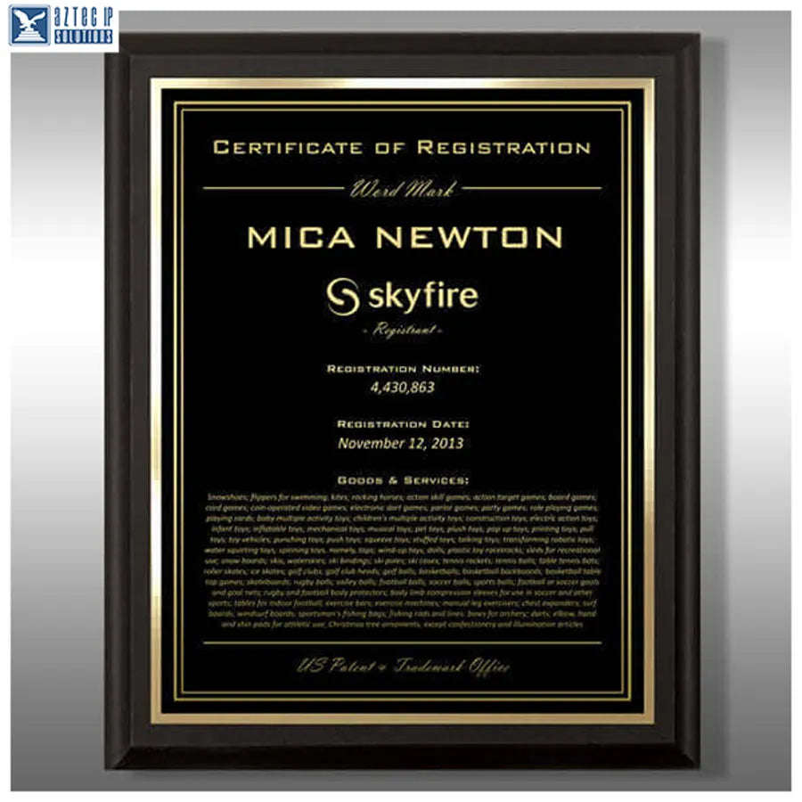 Wood Trademark Plaques