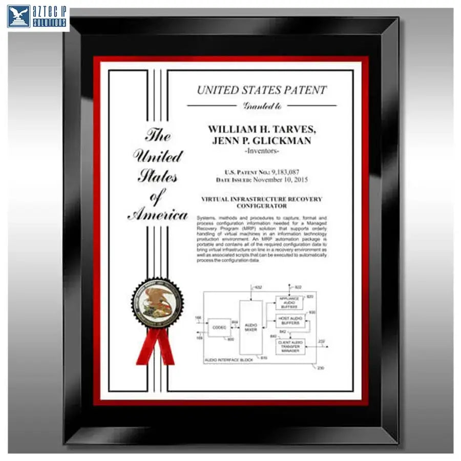 Glass patent display