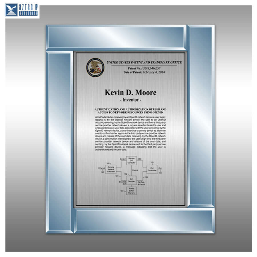 Inventor patent plaque