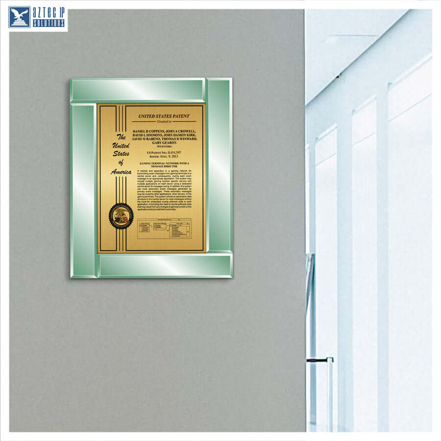 Gold Patent on wall