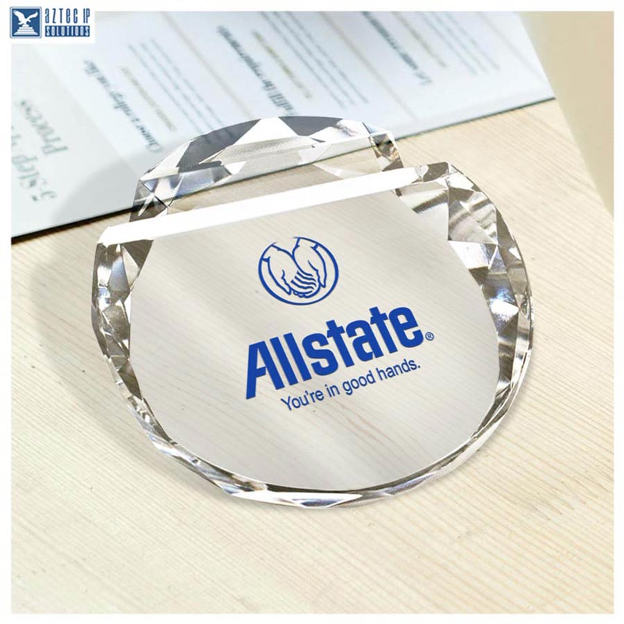 Crystal diamond paperweight