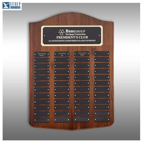 Perpetual Plaque - Genuine Walnut 48-Plate MC-P844