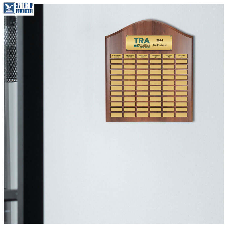 Perpetual Plaque - Cathedral Walnut Crafted