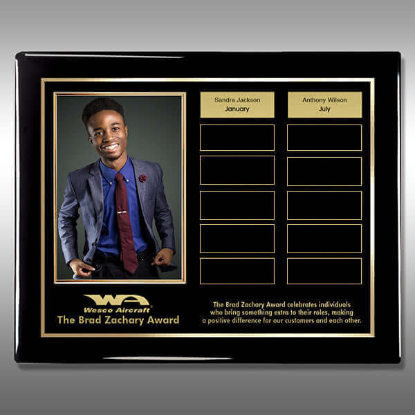 12x15 recognition plaque featuring vertical photo display and custom engraving