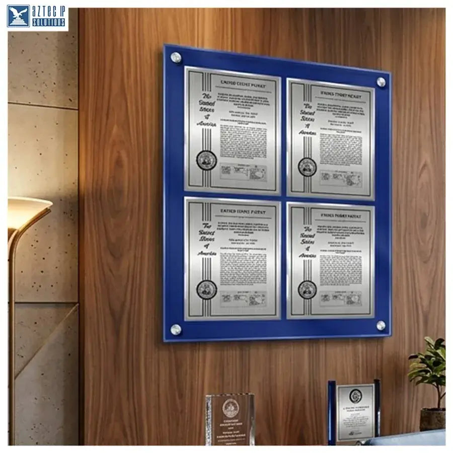 Blue patent wall