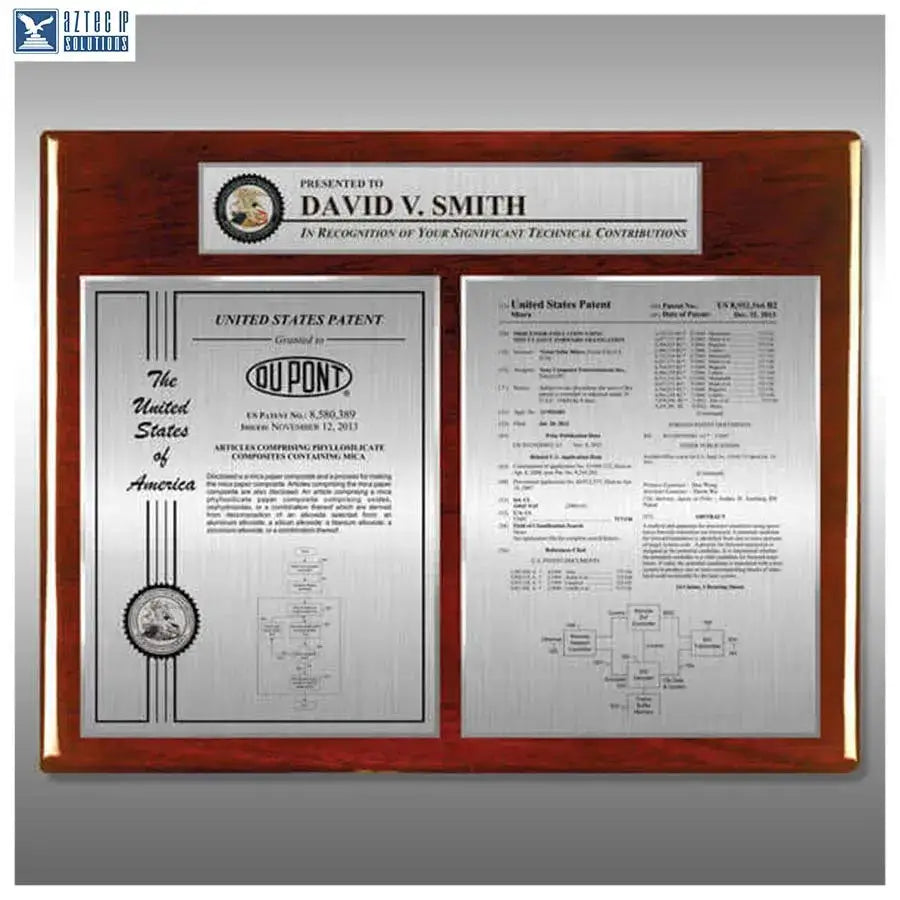Layout 2 | Patent Certificate - Patent award plaque