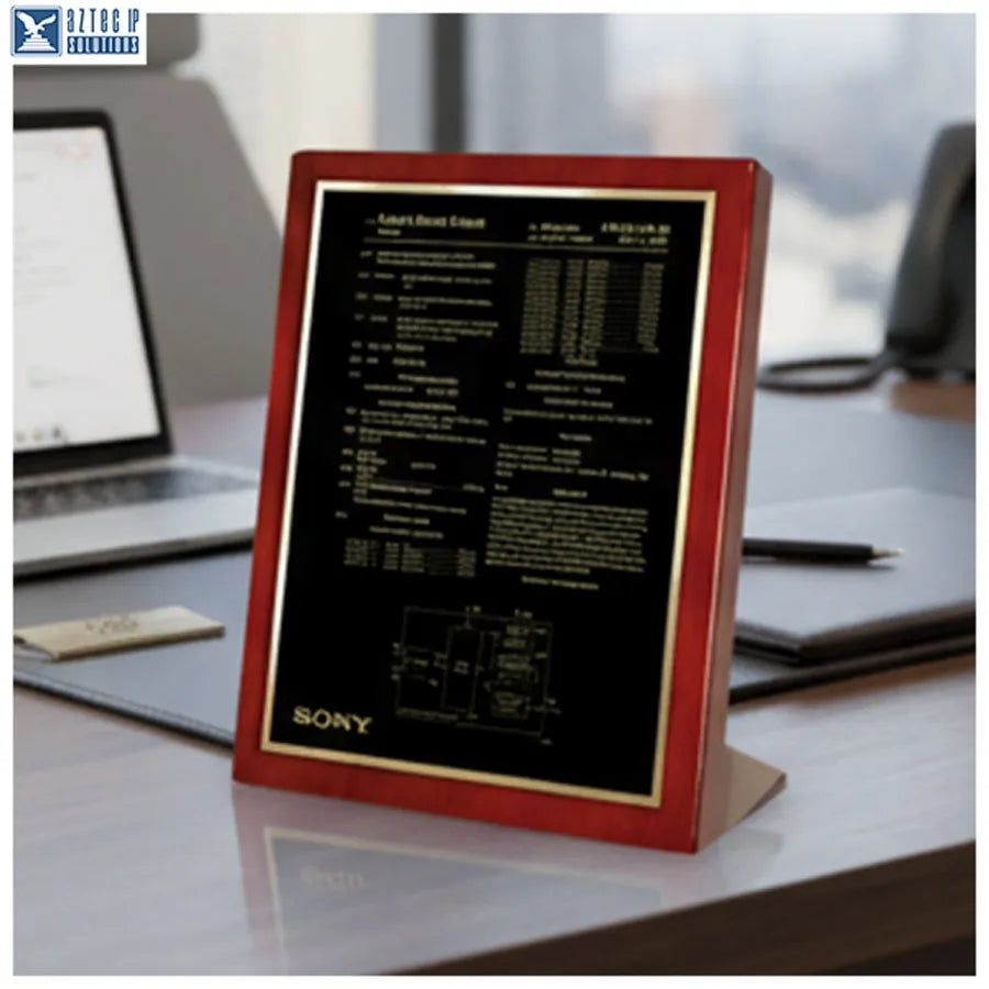 Rosewood desk plaque