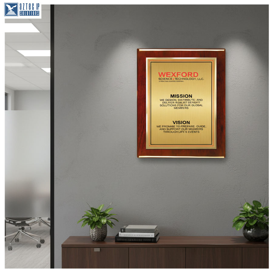 Mission Statement Plaque - Rosewood RP-MS15EZG