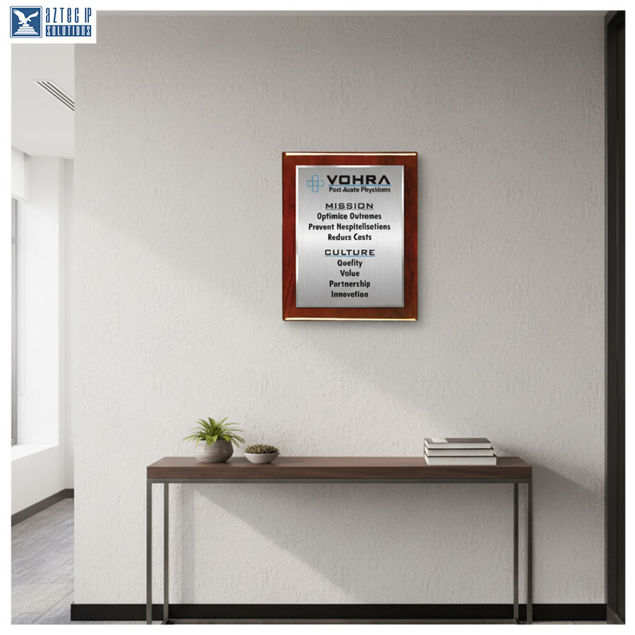 Mission Statement Plaque - Rosewood RP-MS15EZG